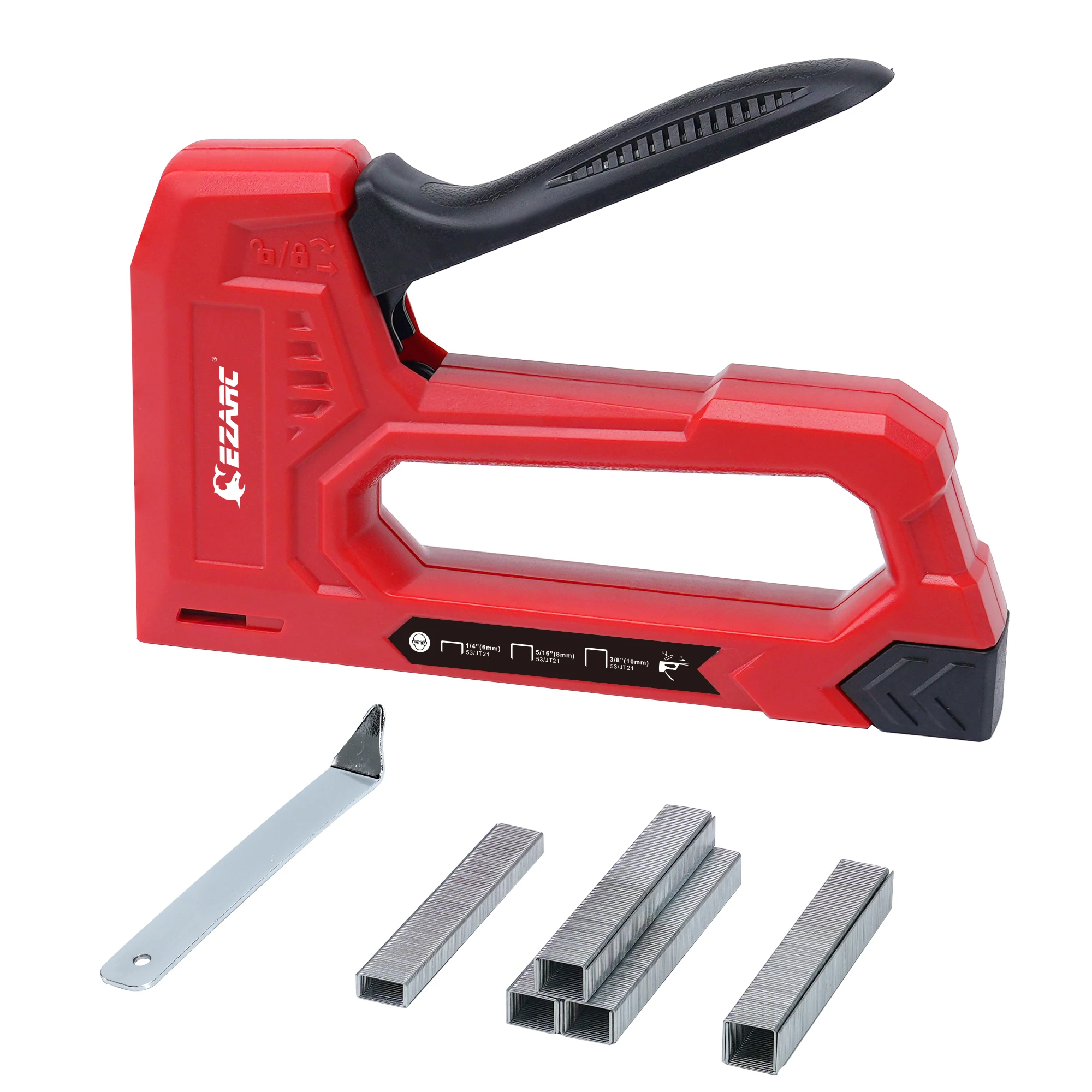 

EZARC Hand Staple Gun Kit for Wood with 1000 Staples And Staple Remover, Light Duty Stapler and Brad Nailer for Crafts
