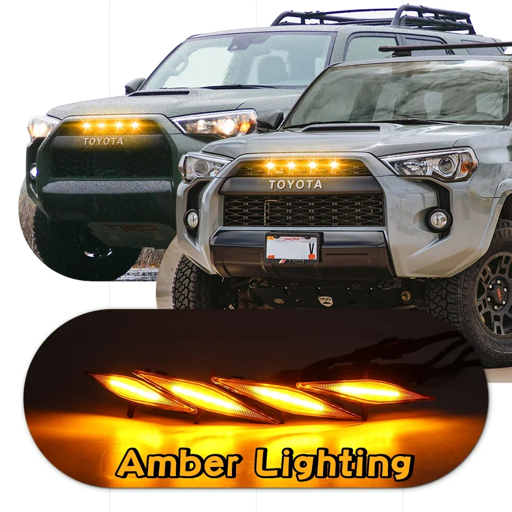 رابتور نمط العنبر أضواء عدة LED مصبغة ضوء لتويوتا-4 عداء TRD برو 2014 2015 2016 2017 2018 2019