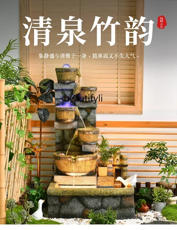 TTT New arrive Rockery flowing water fountain ornament circulating water landscape courtyard garden fish pond landscaping