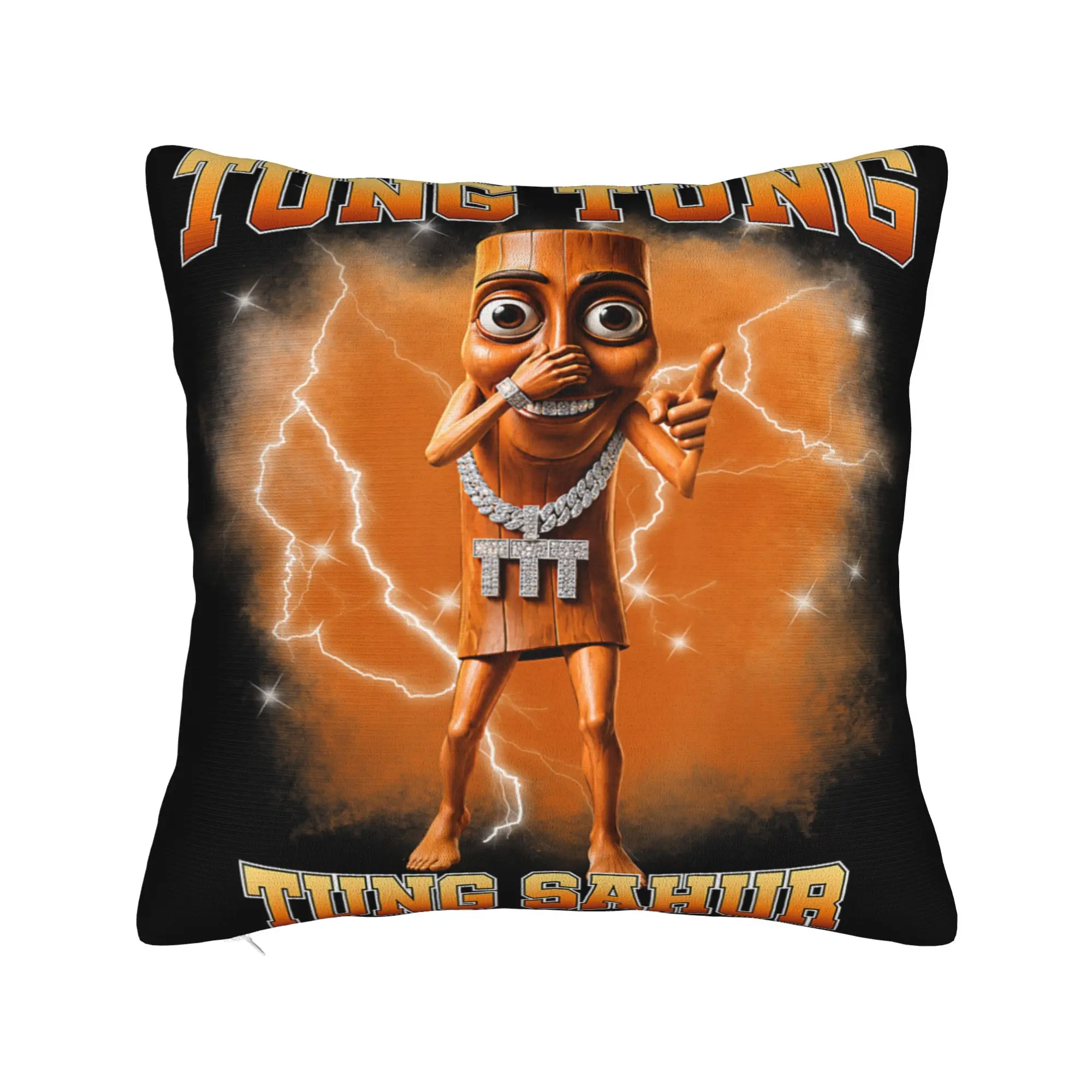 Funny Tung Tung Tung Sahur is Calling Meme Scuba Dance Meme Pillow Cover Comfy Cushion Cover Pillow Case For Bedroom Home Decor