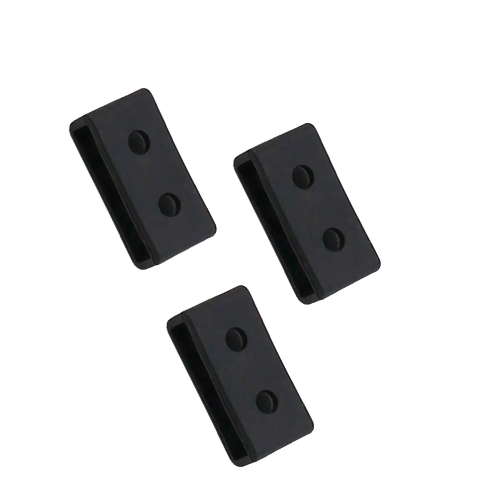 3Pcs Silicone Watch Wristband Loops Replacement Bands Secure Fit Sturdy Elastic Design 24Mm for Ga110 Ba Black