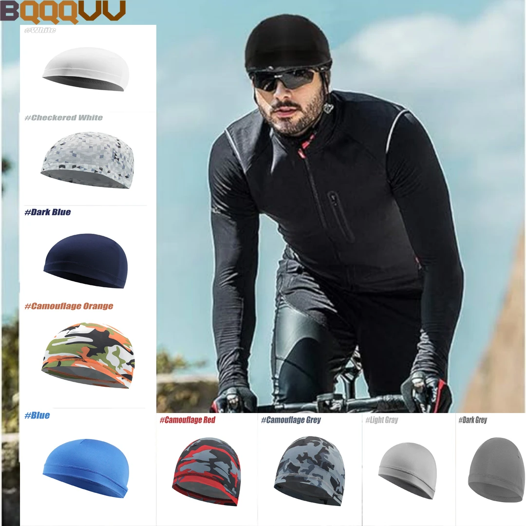 1PC Cooling Skull Cap For Men Liner Skull Caps Multi-Colored Sweat Wicking Cap Running Hat Motorcycle Cycling Helmet