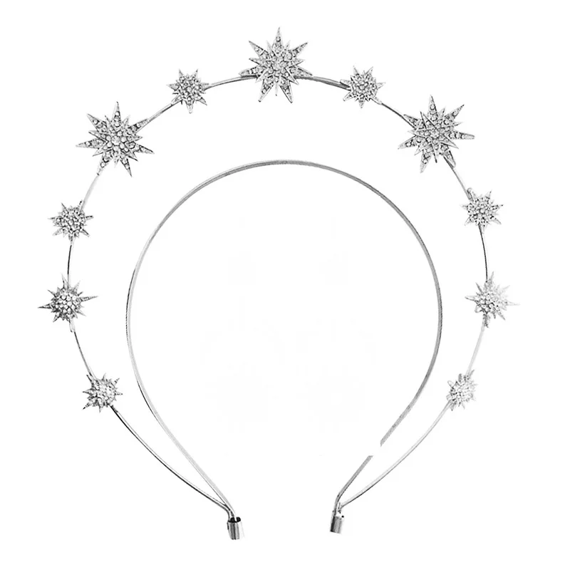 3 Pieces Halo Crown Earrings for Women Belt Chain Set Stars Crown Drop Earrings Moon Star Body Chain Belt