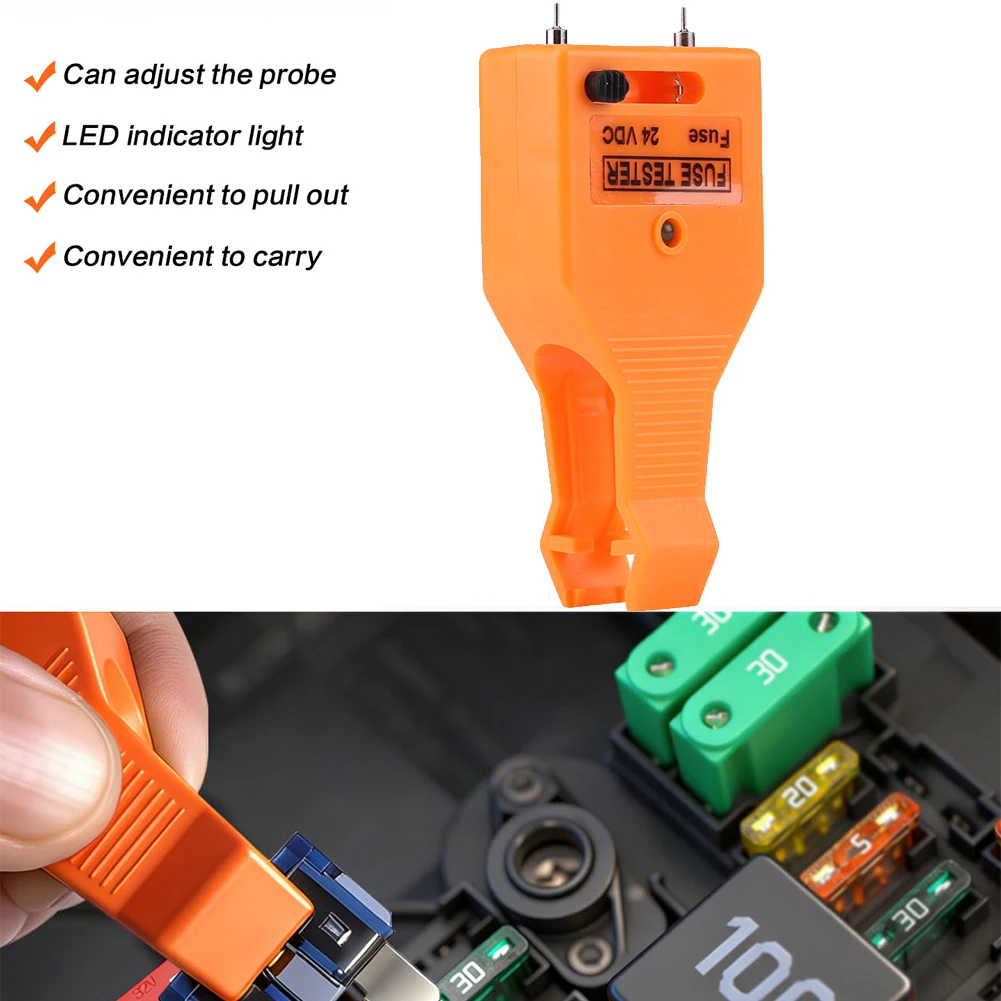 Universal Fuse Tester & Puller Tool Portable Checking Blade Fuse Checker & Remover Auto Fuse Tester Car Accessories
