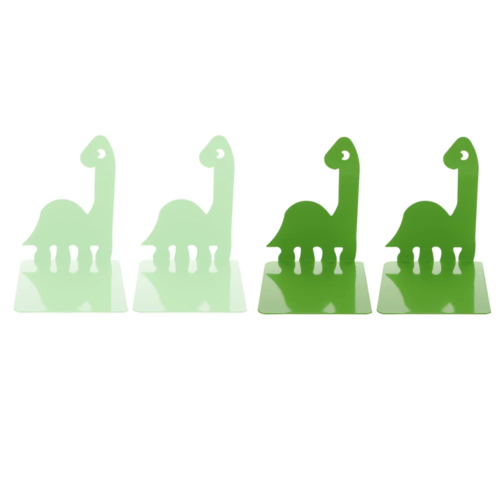 Metal Ends Dinosaur Designed Desktop Book Organizer Strong Book Holder Stand For Home Office Study Room Decoration Files