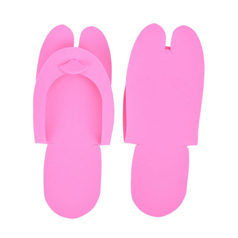 12 Pairs Random Color Disposable Foam Slippers Pedicure Slippper For Salon Spa Pedicure Foot Flip Flop Slippers