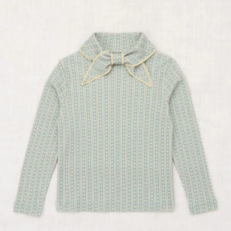 T-shirt à manches longues en dentelle florale pour filles, 25 ans, automne/hiver, MP