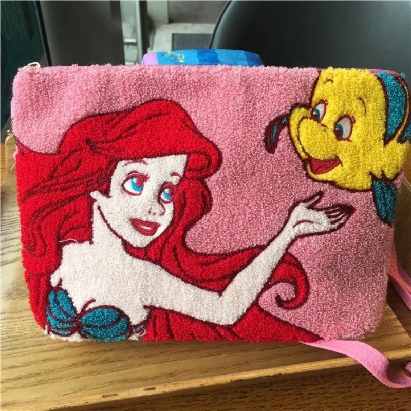 Bolso cruzado de princesa Disney para mujer y niña, bolsa de maquillaje bonita, bolso de hombro portátil de diseñador de lujo, envío gratis