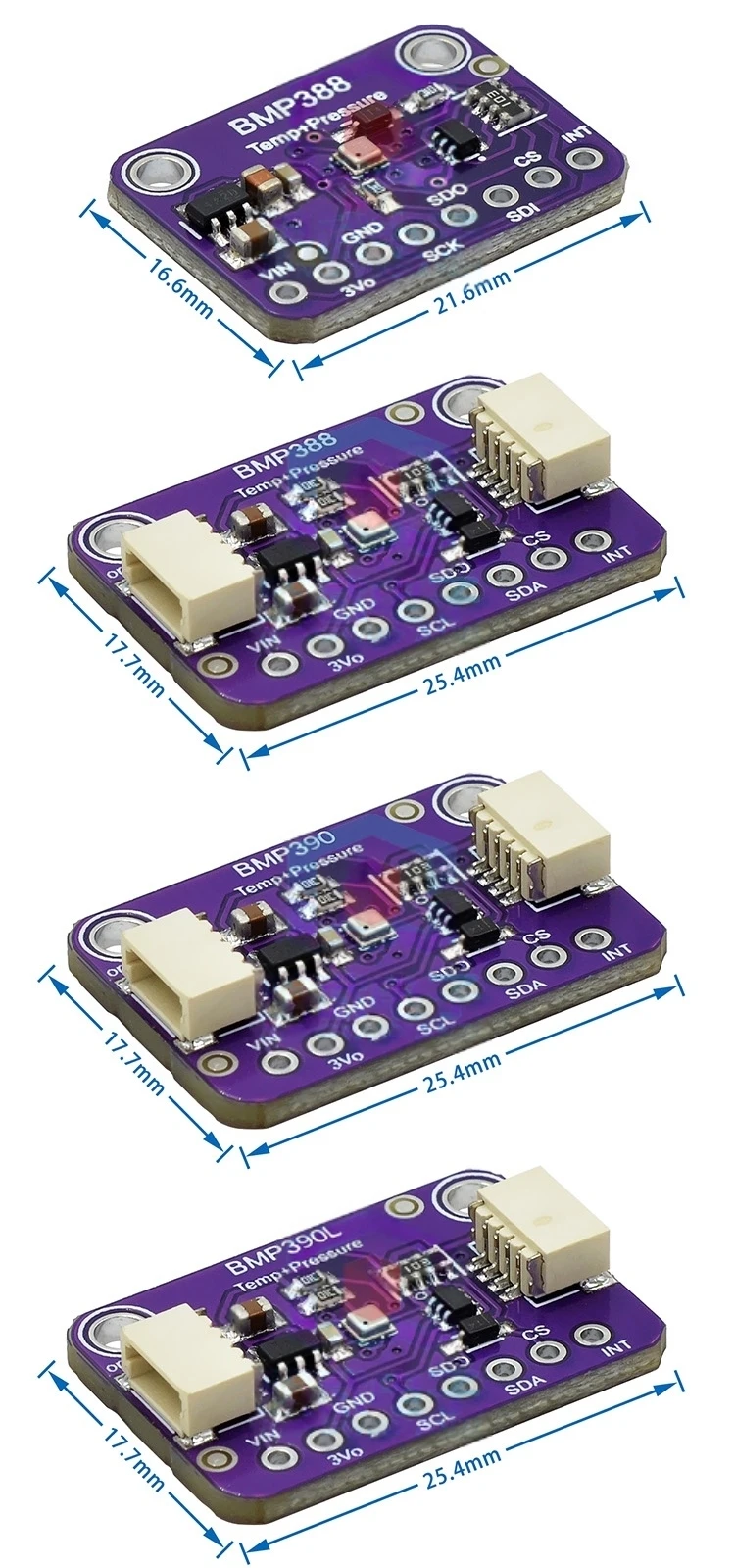 Evaluierungsboard BMP388 BMP390 Digitaler Barometerdrucksensor IIC-Schnittstelle Niedriger Stromverbrauch Geringe Geräuschentwicklung – Detail 4