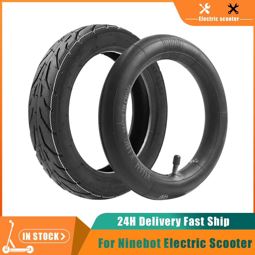 10x2.125 Inner Outer Tires 10 Inch Outer Tyre For Segway Ninebot F20 F25 F30 F40 Electric Scooter Inflation Inner Tube Wheel Par