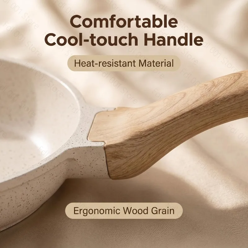 Nonstick Write Granite Cookware Set with Induction Bottom - Home Cooking Pans Pots Hot Selling Kitchenware