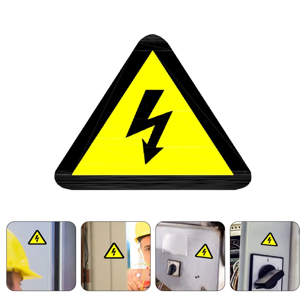 

30Pcs High Voltage Warning Stickers Electric Hazard Signs Strong Adhesion Safety Decals for Equipment Factory School Community