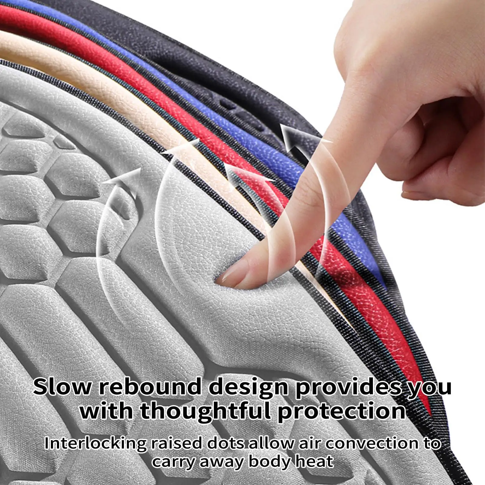 

Cooling Car Seat Pad Breathable Dustproof Hot Weather Car Seat Pad For Drivers Women Men Trucks Sedans SUVs RVs City Driving
