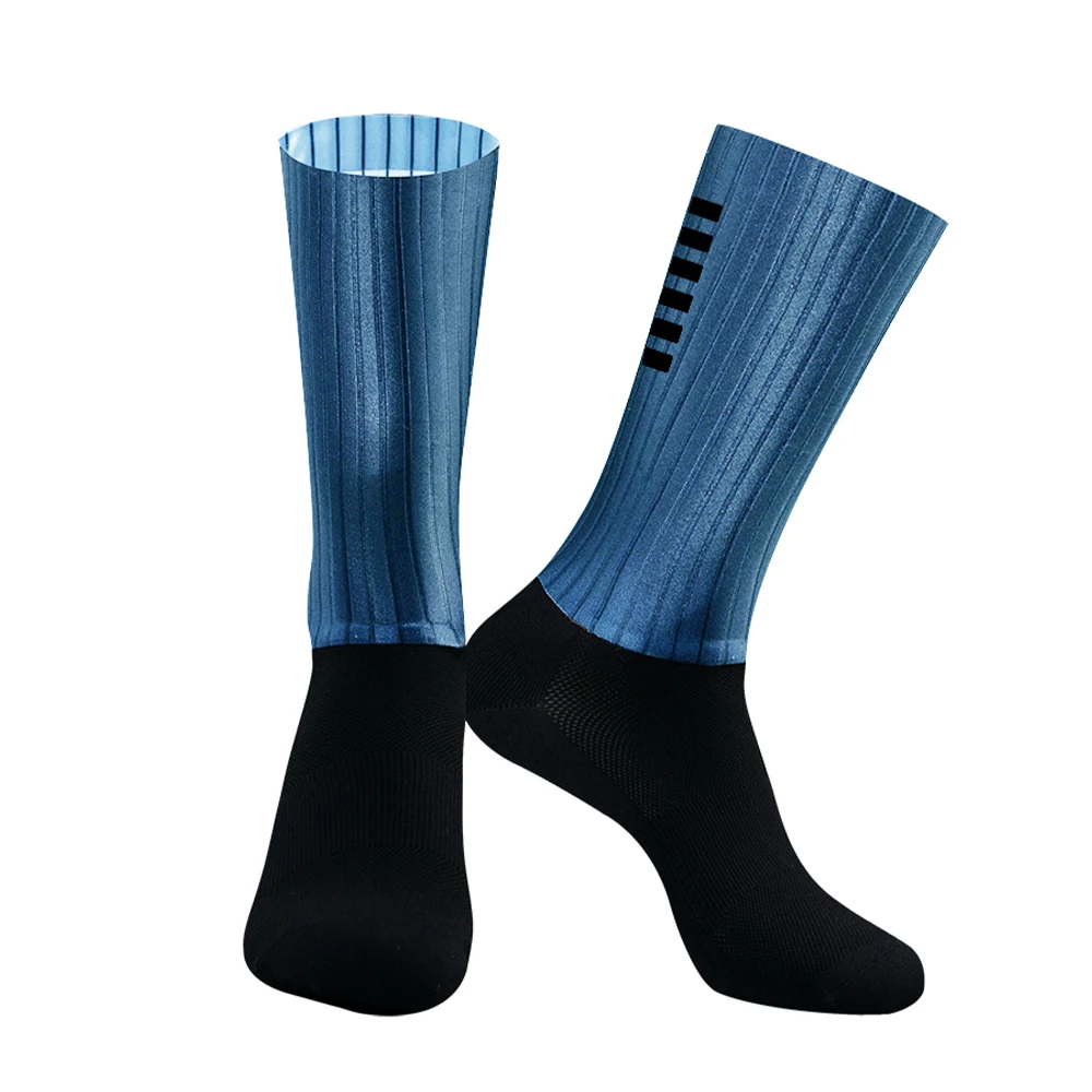 YKYWBIKE Radfahren Aero Socken Anti Slip Silikon Sommer Männer Frauen Whiteline Fahrrad Sport Laufen Fahrrad Socken Calcetines Ciclismo – Detail 11