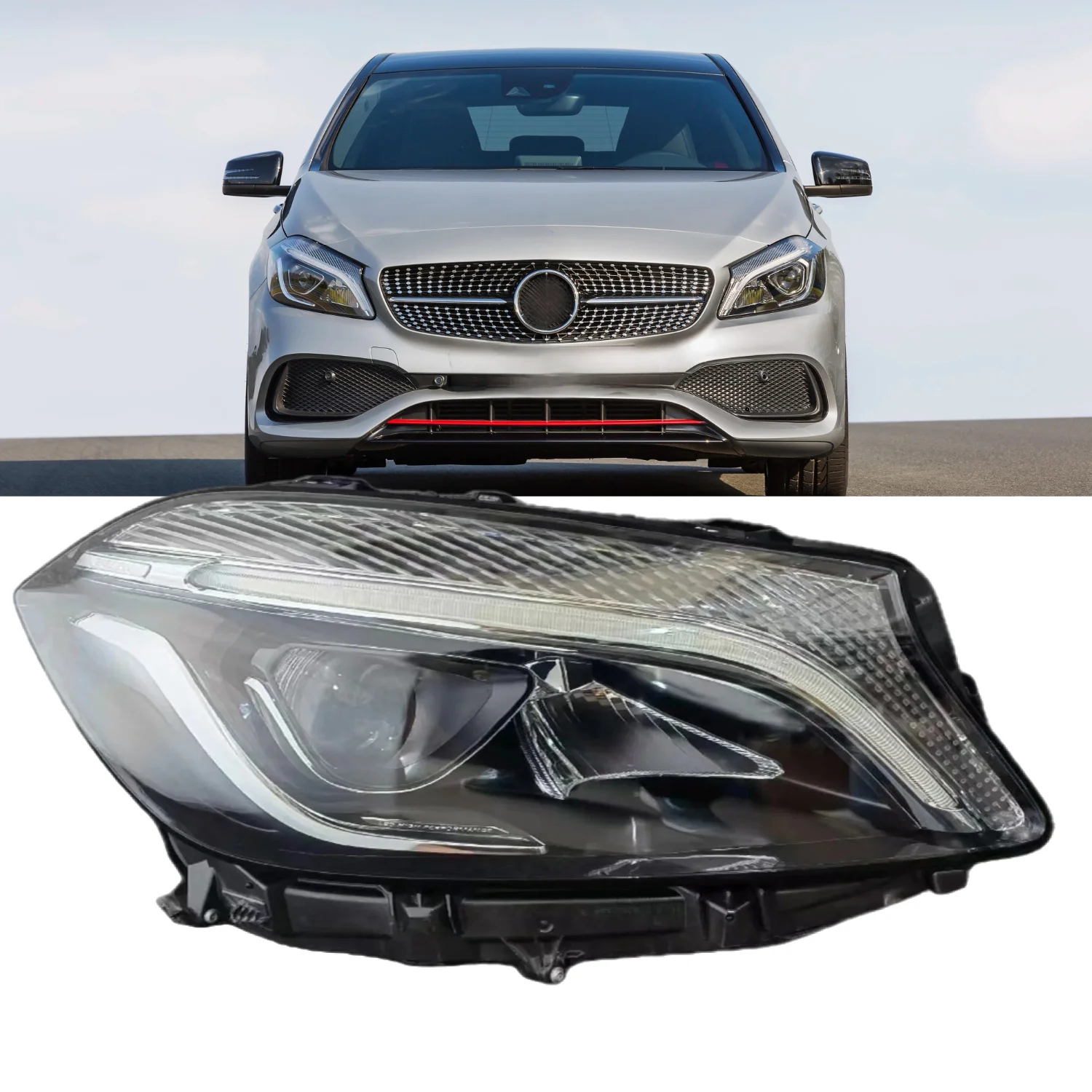 W176 A-Class 2016-2018 LED Front Headlight Assembly Auto Lighting System Replacement Parts OEM 1769065900 1769066000