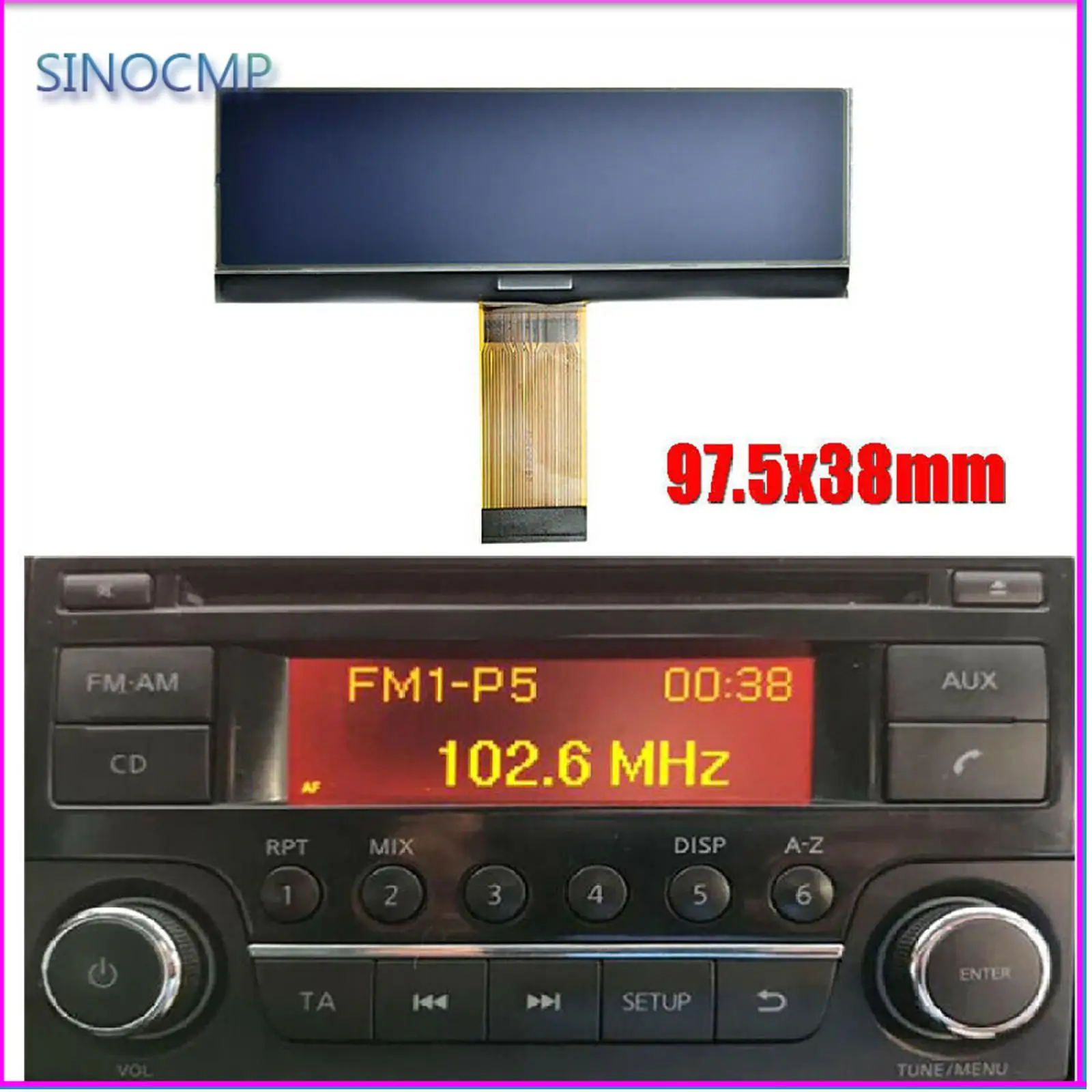 

CD Radio LCD Display Screen AGC-0070 AGC-0071 For Nissan 2007-2019 Qash-qai Juke Micra Tiida 2011-2015 Equator X-Trail Sylphy