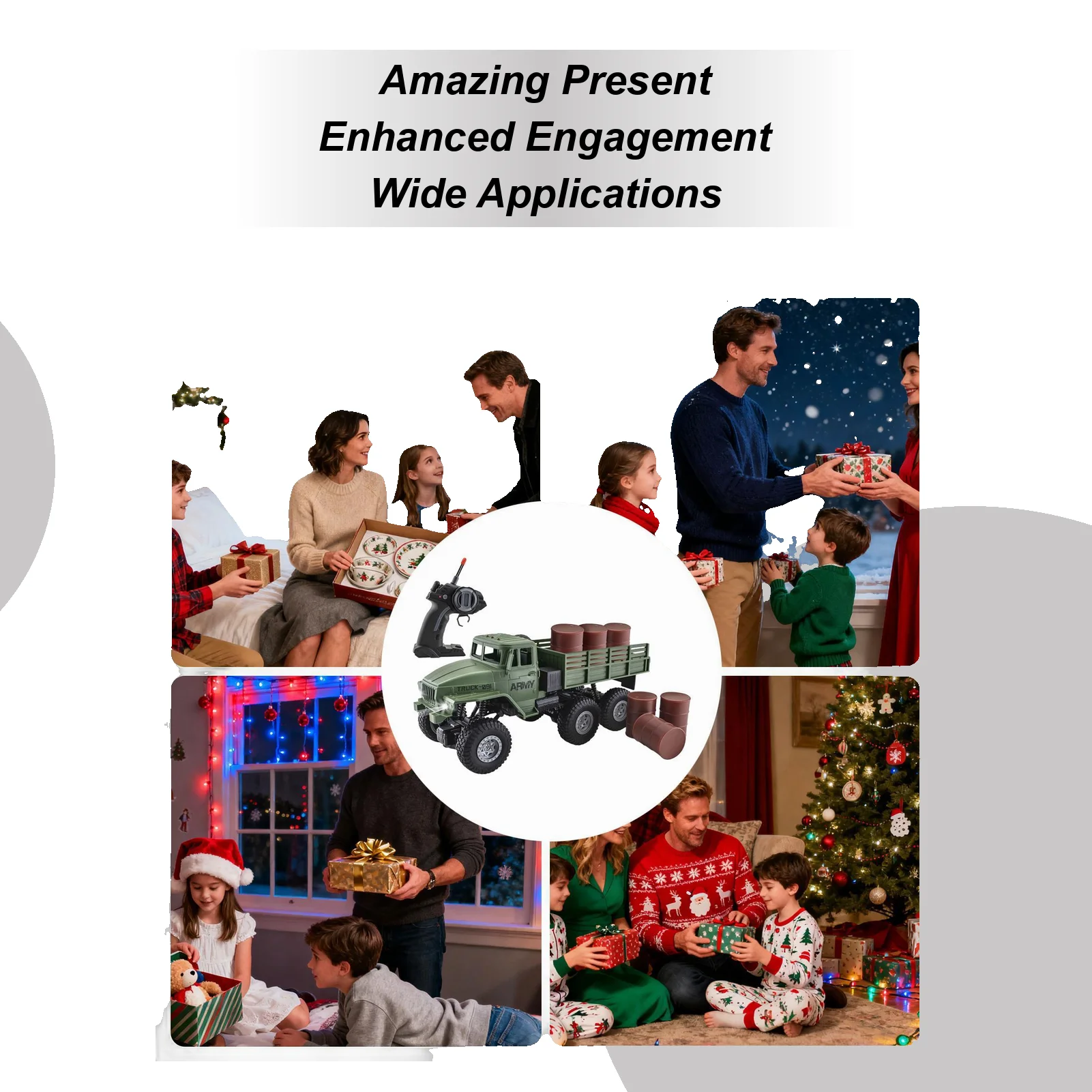 

Remote Control Car RC Toy Truck for Boys Lighted Vehicles with Music for Boys Toddler Adults Birthday Christmas Outdoor Road