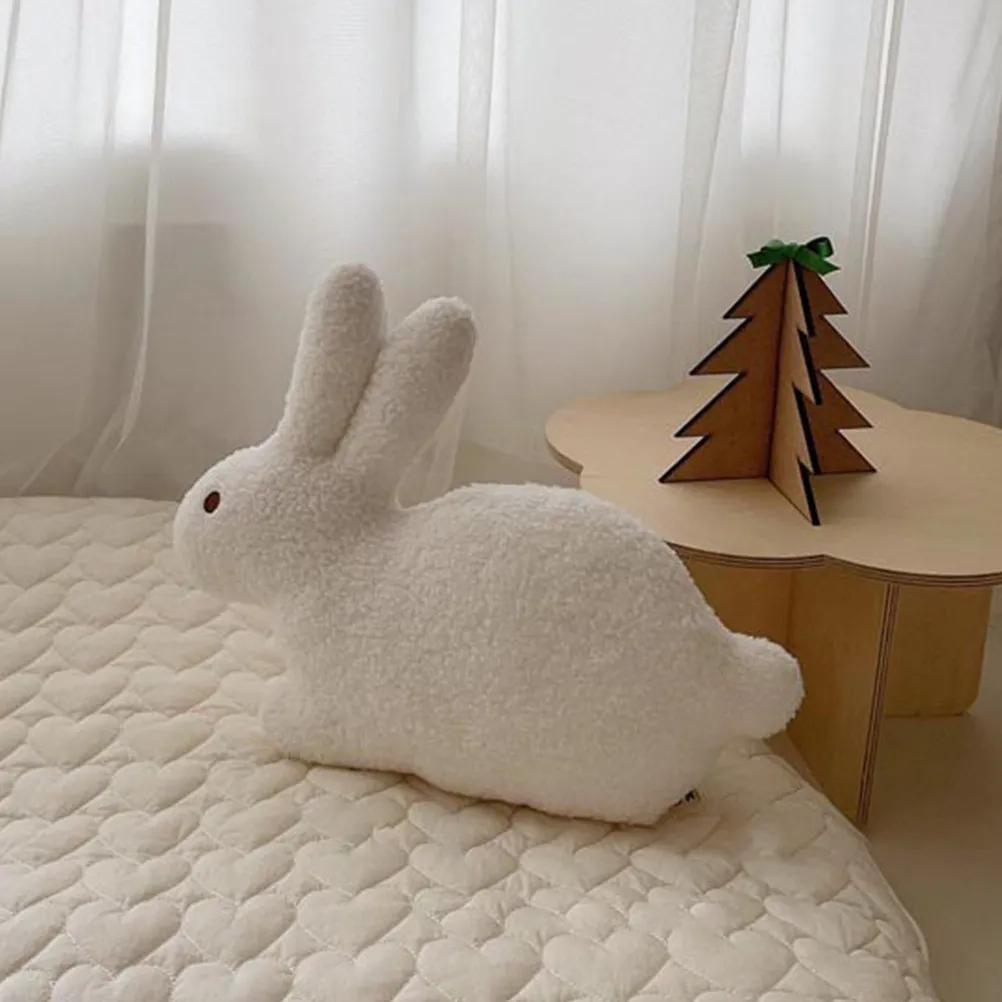 

Милая подушка-кролик, мягкая подушка для детской спальни, маленькая портативная подушка для дивана, подушка для сна, украшение для дома, очаровательная мягкая игрушка-кролик