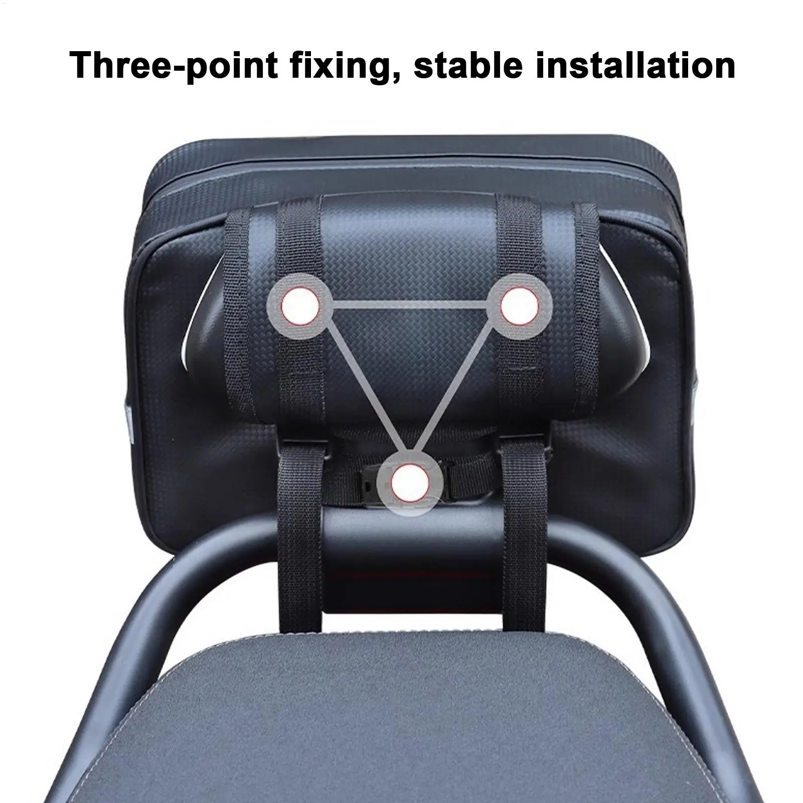 E-الدراجة مسند الظهر حقيبة هارد شل مقاوم للماء Ebike جذع السلة السلامة عاكسة قشرة صلبة مركبة كهربية حامل الحقائب ل #5