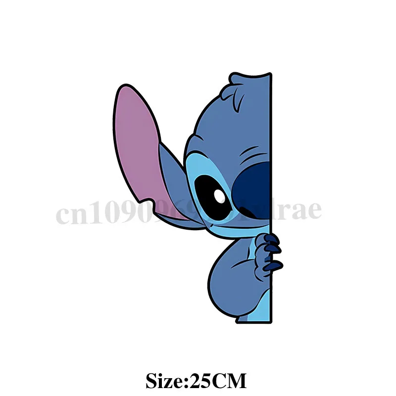 Lilo ve Stitch Motosiklet Çıkartmaları Araba UV DTF Etiket Windows Kawaii Dikiş Disney Dekorasyon Araba-şekillendirici Aksesuarları Araba