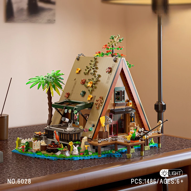 Ideas A-Frame Tree Cabin 1486PCS Collectible Display Set Buildable Brick Building Blocks For Nature Lovers Adults Kids Gift