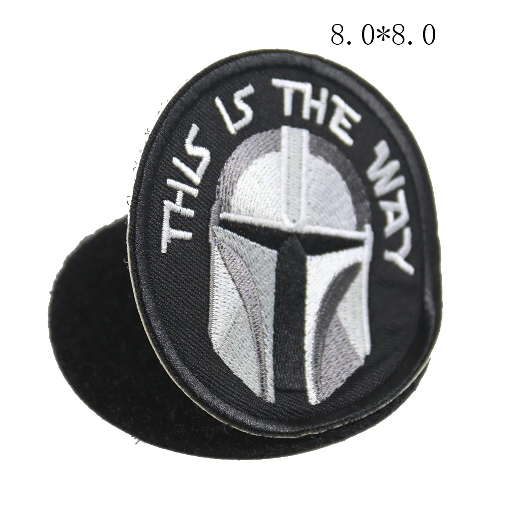 This Is The Way Embroidery Patch, Hook Loop, Iron on Military Sparta Sticker Tactical Decorative Patches, Applique Embellishment