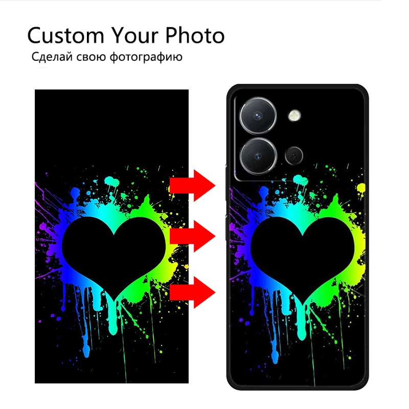 Customized Cases For Vivo Y36 4G Rassia Y200 Y27S V27E Y35 Soft Case Silicone Design DIY Photo Text Picture Matte Custom Cover