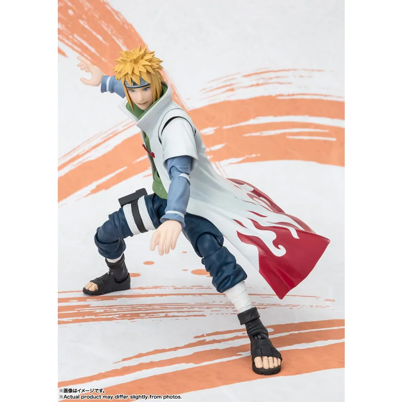 Original Bandai S.H.Figuarts SHF Namikaze Minato NARUTOP99 Edition NARUTO In Stock Anime Action Collection Figures Model Toys