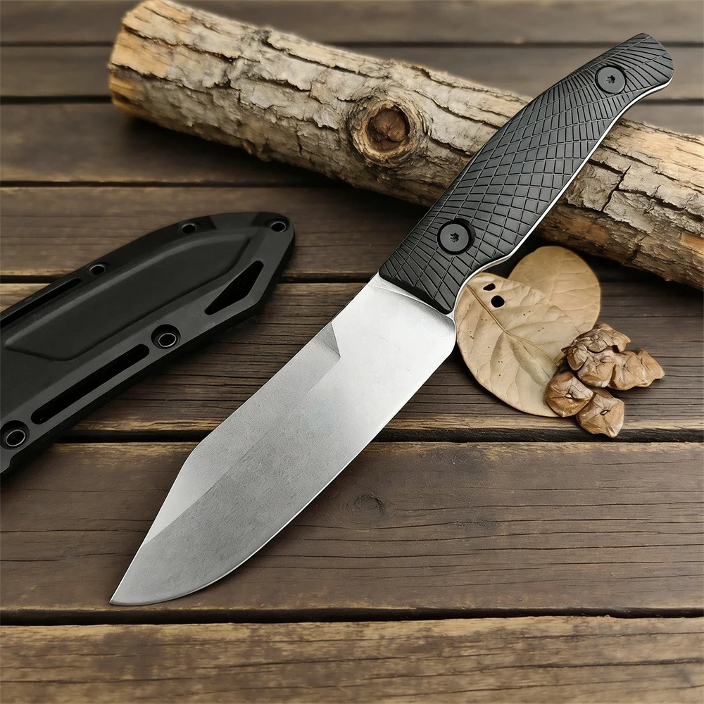 

Нож для активного отдыха KS 1083 Camp 5 – лезвие из стали D2, рукоять из нейлонового волокна с ножнами – идеально подходит для кемпинга и рыбалки