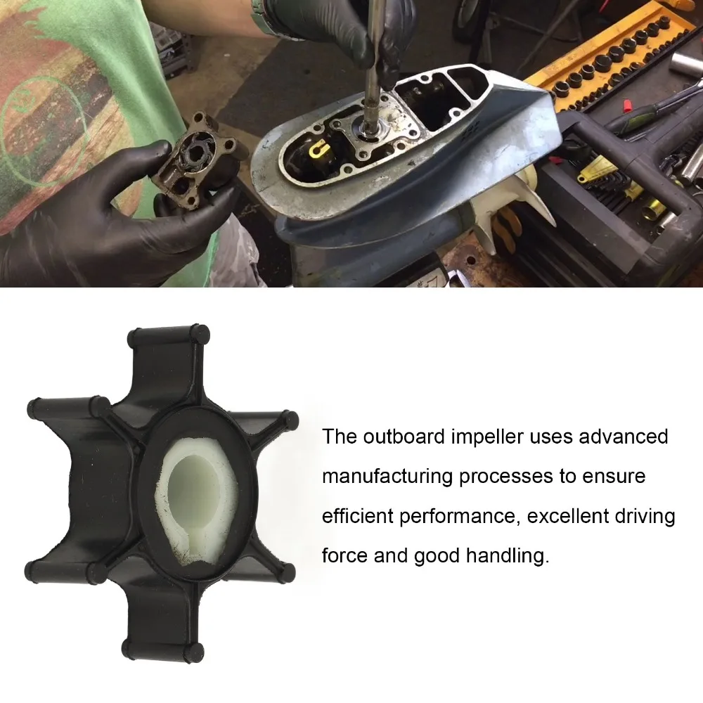 

Easy Installation 6 Fin Water Pump Impeller Rubber Shock Proof Marine Impeller Outboard Impeller Marine Use