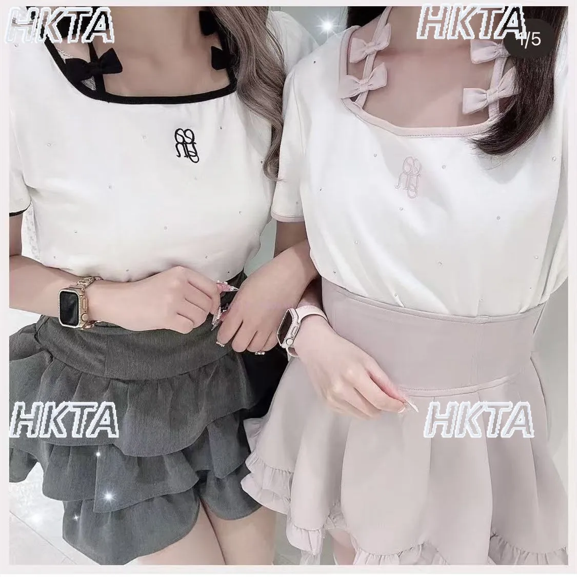 

Японский стиль, милая осенняя футболка с бантом на шнуровке и коротким рукавом, женская футболка с бриллиантовой вышивкой и буквами, розовая футболка, топ для женщин