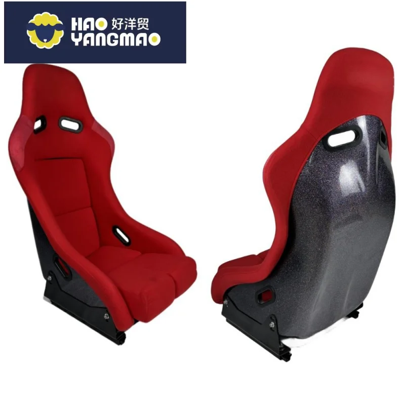 Suitable for Custom Color Universal Black Flake Back Fiber Glass Sports Car Seats Racing Bucket Seats