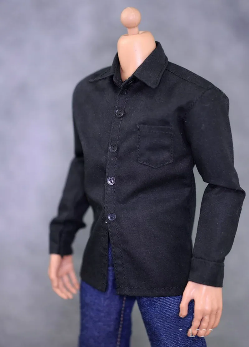 1:6 Scale Model 3 Pcs/set Men's Long Sleeves Classic Plaid Shirt Denim Pants Set Clothes For 12 Inch Action Figure Bodys Toys