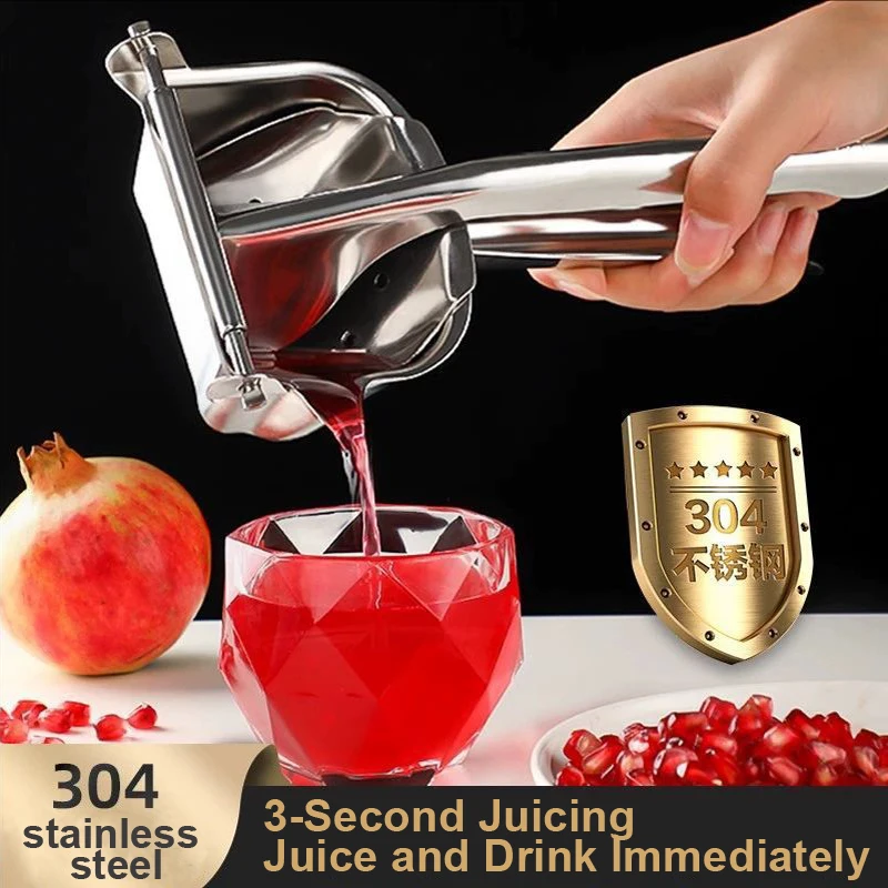 304 stainless steel manual juicer pulp separator pomegranate squeezer orange juicer   watermelon juice