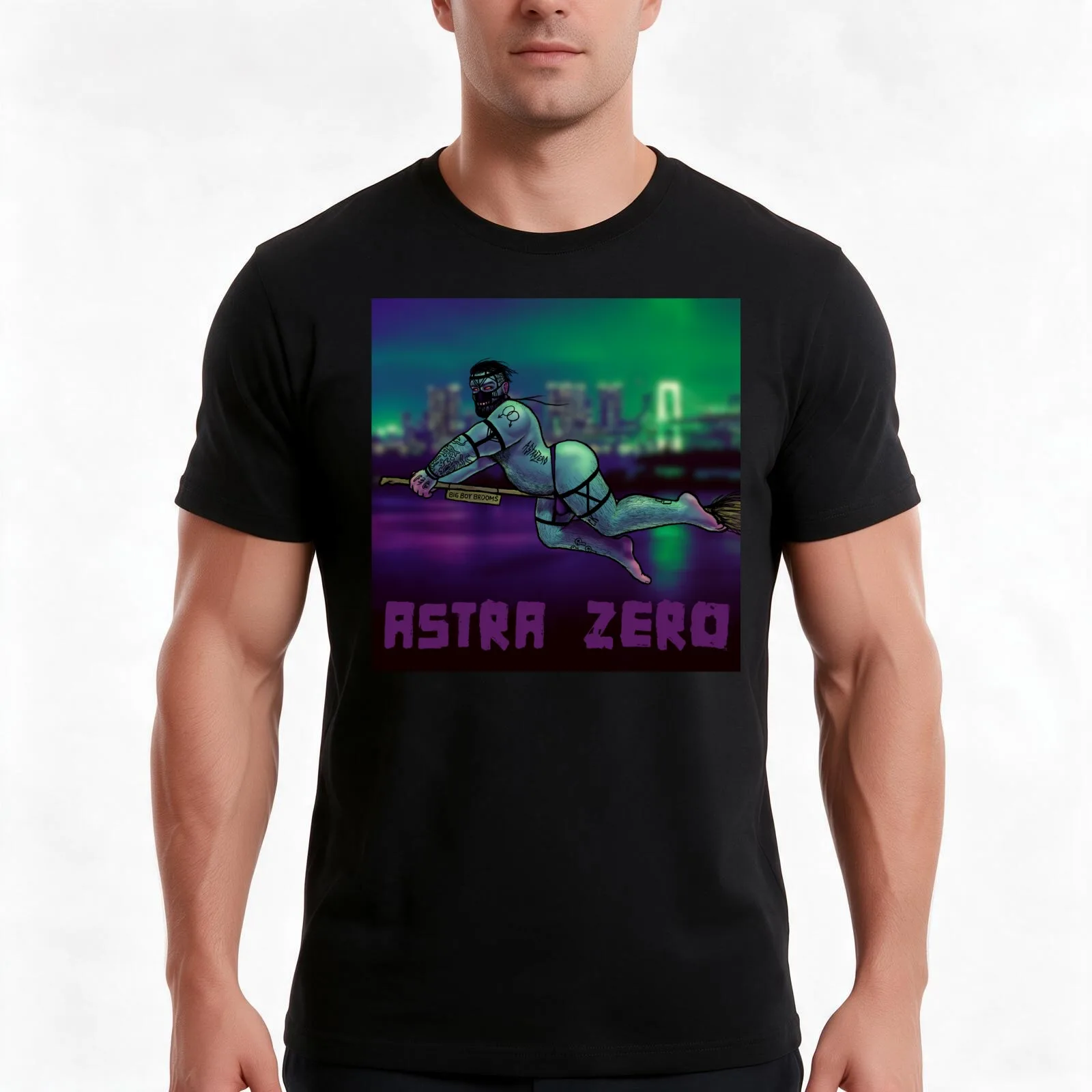 Astra Zero : Big Boy Brooms T-Shirt Summer Casual Cotton Tee Oversized Streetwear Tops Vintage Graphic Print 100% Cotton