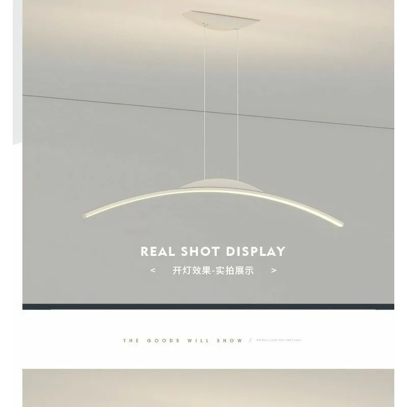 مصابيح متدلية مصباح إيطالي استوديو كلمة واحدة أضواء طويلة مطعم مصباح بار مطعم قلادة ضوء السقف Led مصباح #4