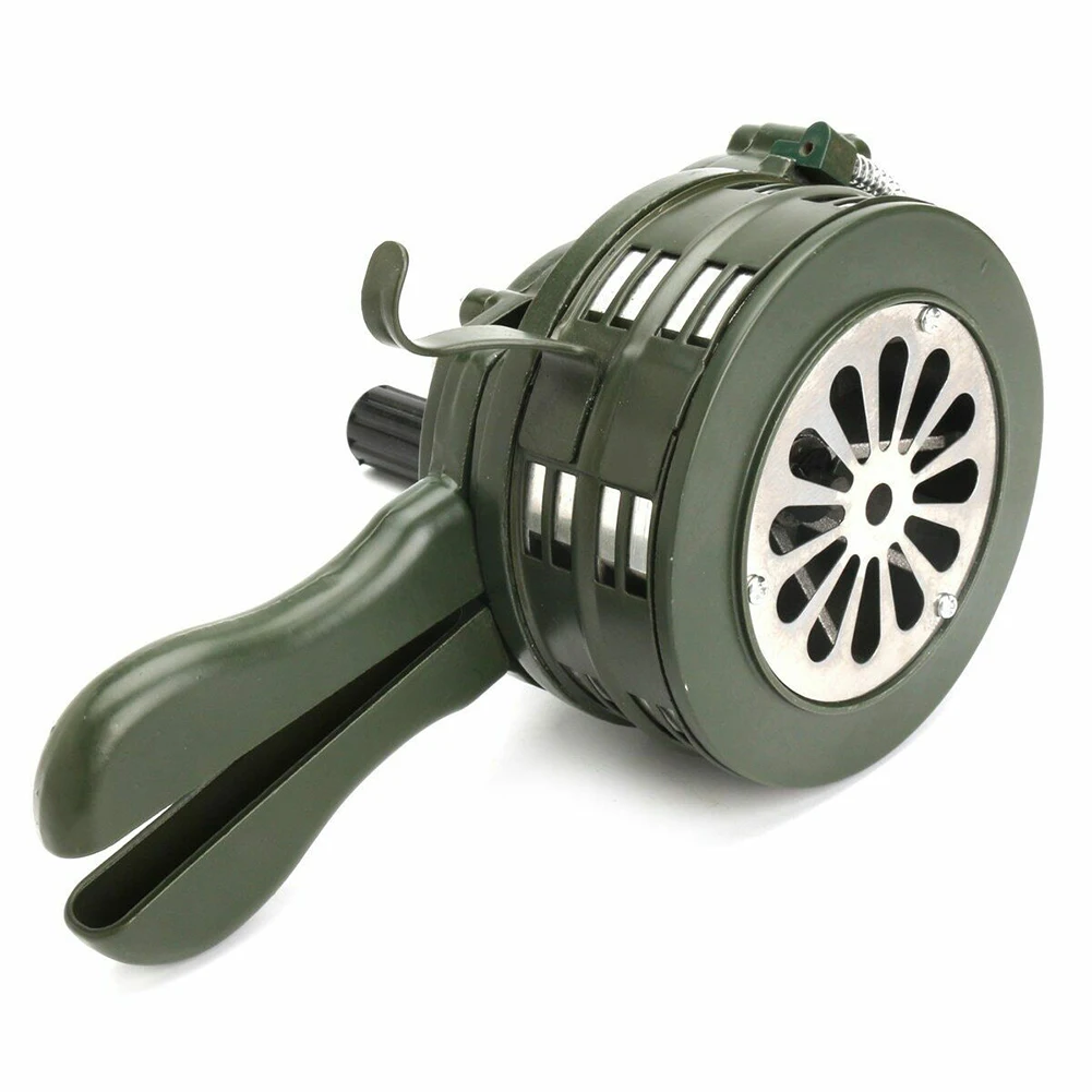 Hand Crank Siren Horn 110dB Manual Operated Metal Alarm Air Raid Emergency Safety DJA99