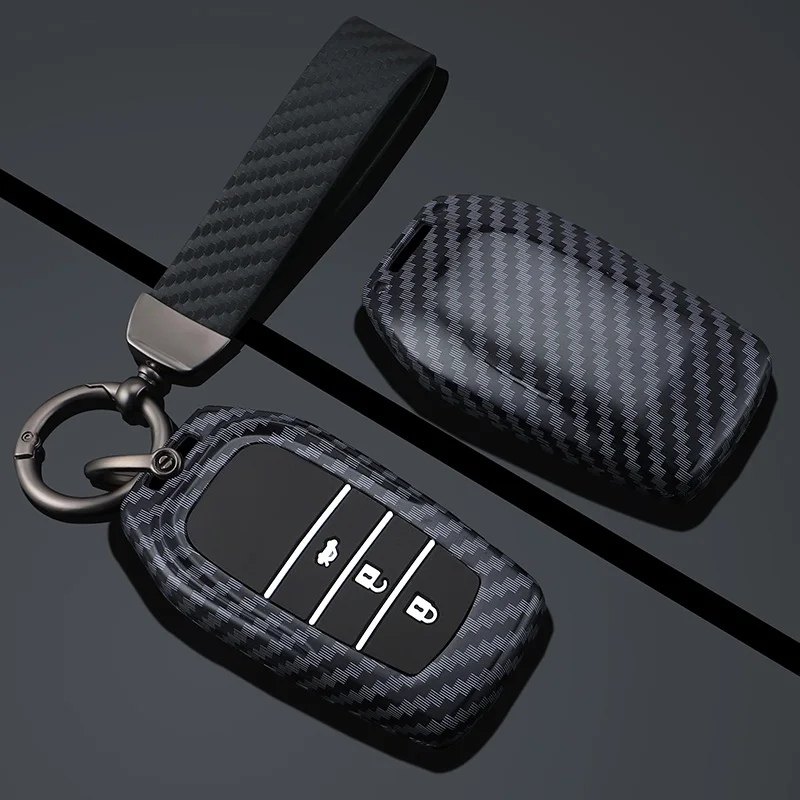 

Carbon Style ABS Car Key Case Cover Fob For Toyota Cruiser Corolla SE Camry TLC200 Land Prado150 RAV4 Venza SIENNA Keychain