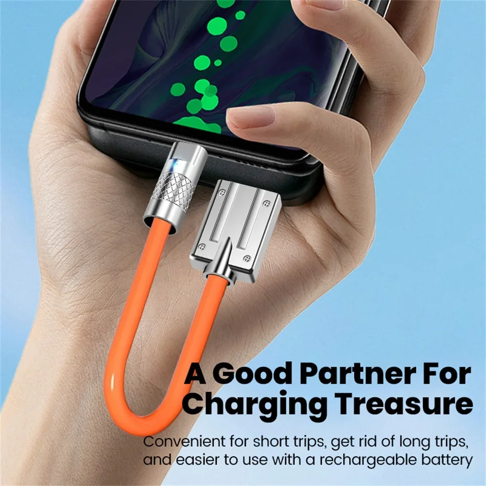 Elough 66W Short Data Cable 25CM/50CM USB C To Type C Fast Charging Cable For iPhone 15 16 Pro Samsung Xiaomi Phone Charger Wire