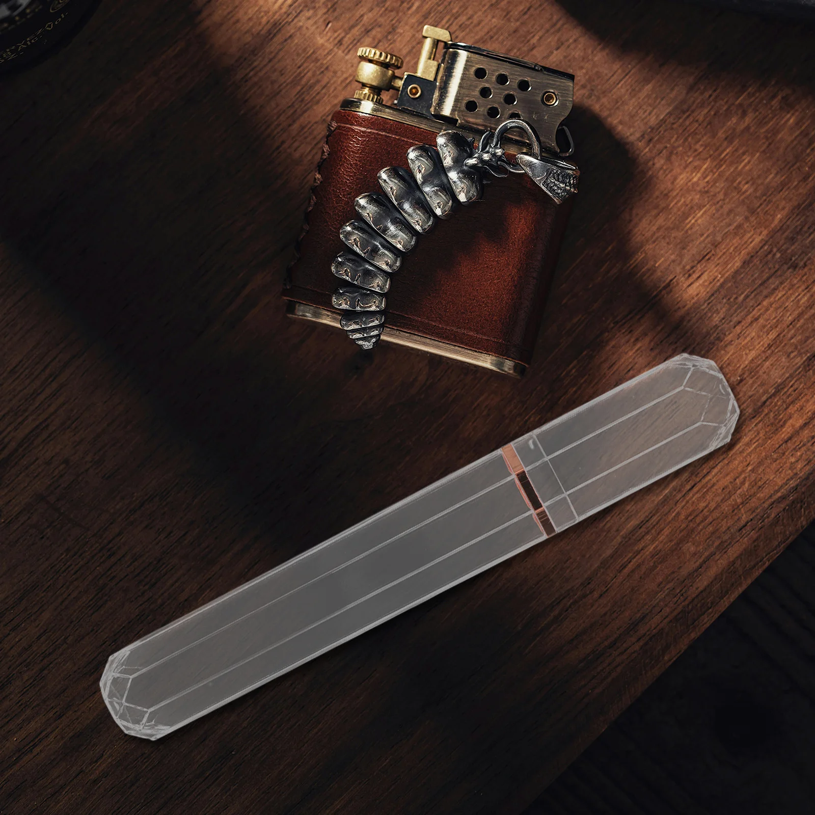 Cigar Tube Acrylic Transparent Portable Sealed Waterproof Travel Humidifier Protection Sleeve For Freshness