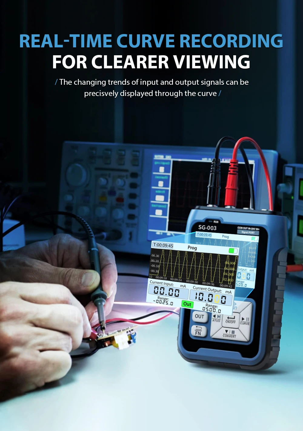 FNIRSI SG-003A Signal Source 0-10V Adjustable Current Voltage Simulator 4-20mA Gerador de sinal Sources Transmitter Calibrator