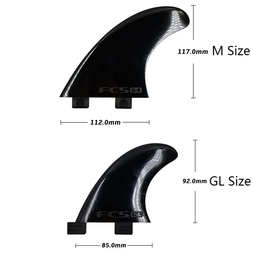 

Surfboard Fins For UPSURF FCS Fin M+GL Plugs Plastic Quilhas Rear Fins+Front Fins Board Fins Nylon Funboard Fins Black Color