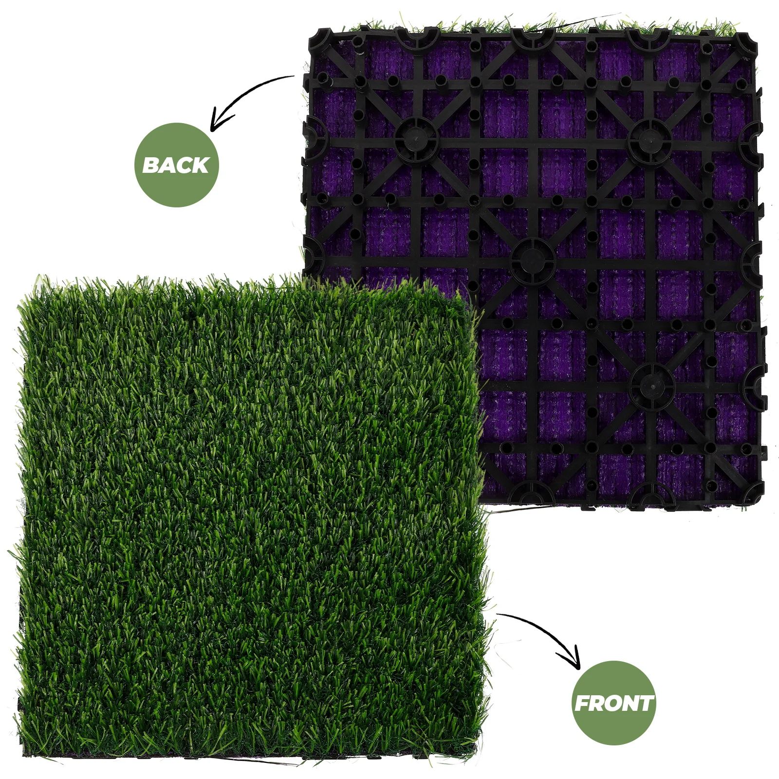 

Lawn Floor Fake Turf Grass for Backyard Outdoor Artificial Cushion Pvc Squares Mat DIY