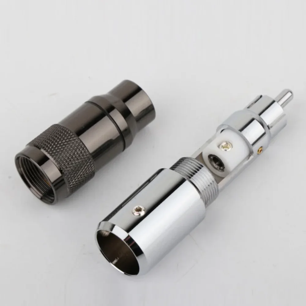 4 قطعة مطلي بالروديوم سدادة RCA المسمار مقفل للصوت ربط كابل لحام التوصيل استخدام لكابل 12 مللي متر