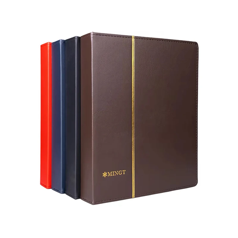 

PU Leather Collection Album A4 for Coins Stamps Banknotes Medals Quarters Badge Cards Vintage Photocard Holder Loose Leaf Binder