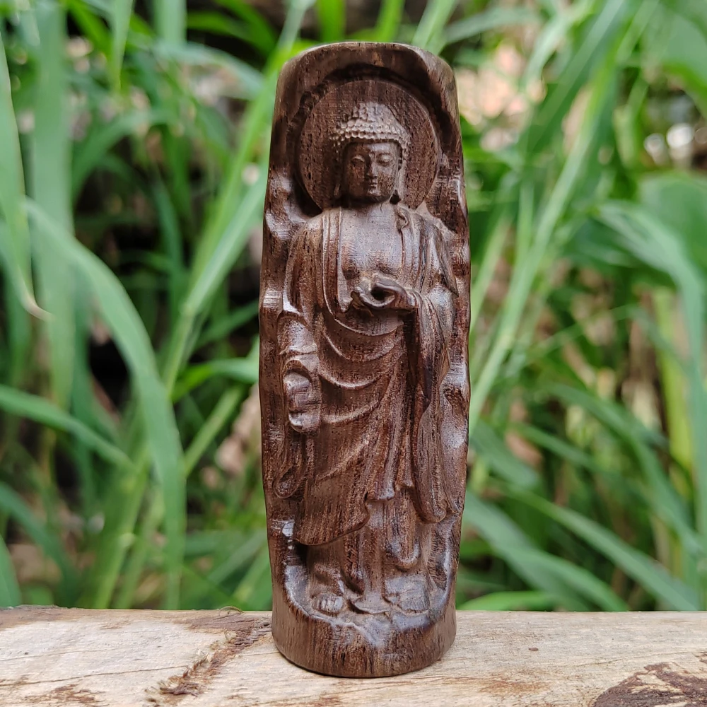 Zen Woodworking - 나무 불상 장식품, 동양 선(禪) 스타일의