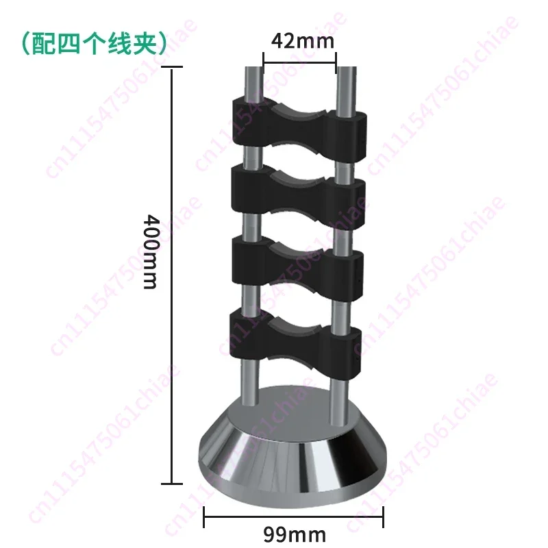 Adjustable Audio Cable Riser Stand – Stainless Steel Hi-Fi Cable Lifter with Vibration Damping Spikes for Speaker, Signal Cable