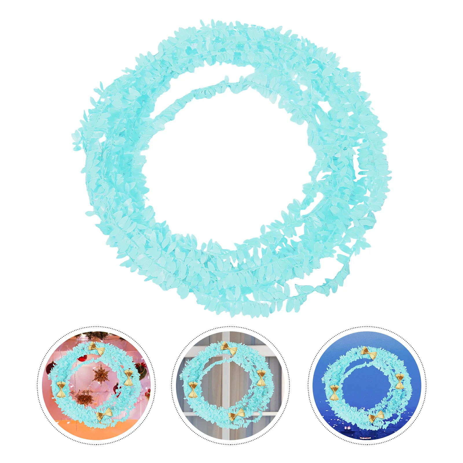 

3Pcs Artificial Leaf Vine Garland 7.5m Flexible Wire Faux Leaves String DIY Wedding Home Garden Decor Vine Wreath