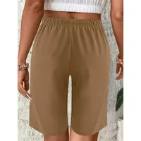 Plus Size 1XL-5XL Women's Fashionable Elastic Waistband Drawstring Loose Casual Comfortable Cropped Pants - Image 4