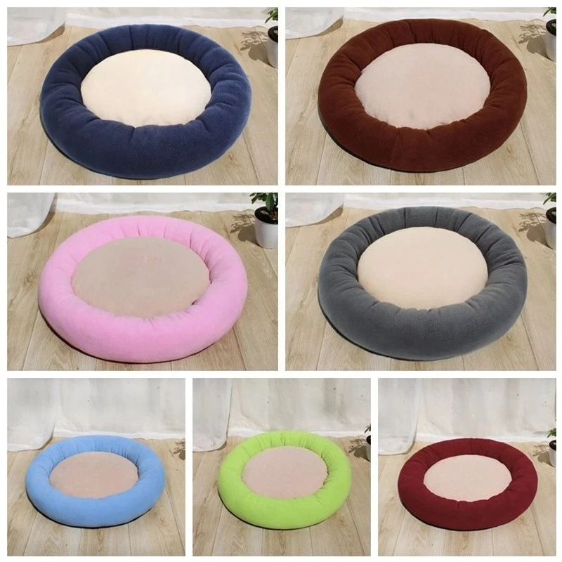 

50/60/70cm Pet Kennel Five Colours Round Kennel Mat for Small Medium Dogs Cats Four Seasons Available Pet Sleeping Supplies